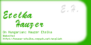 etelka hauzer business card
